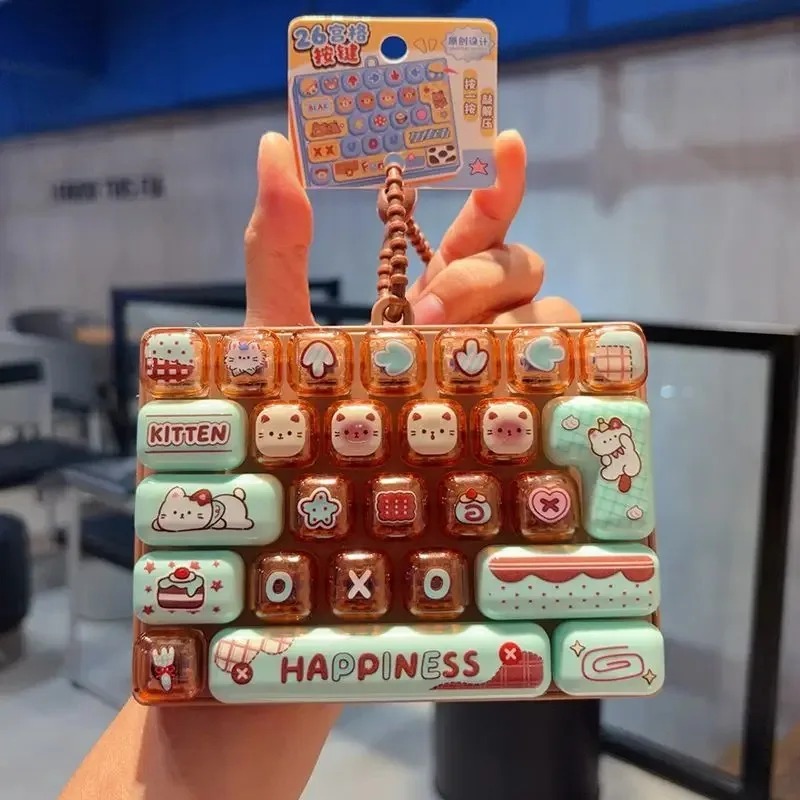 Spicy Food Snacks - /-Candy Color Keycap Keychain Cute Cartoon