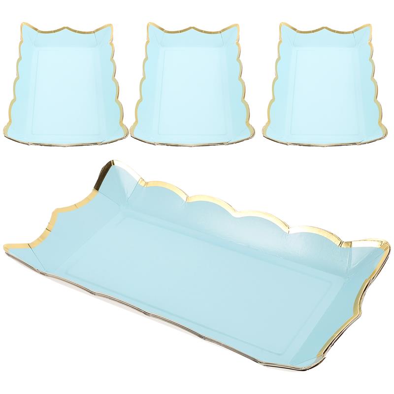 Food Platter Snacks - 4pcs Disposable Serve Tray Food Serve