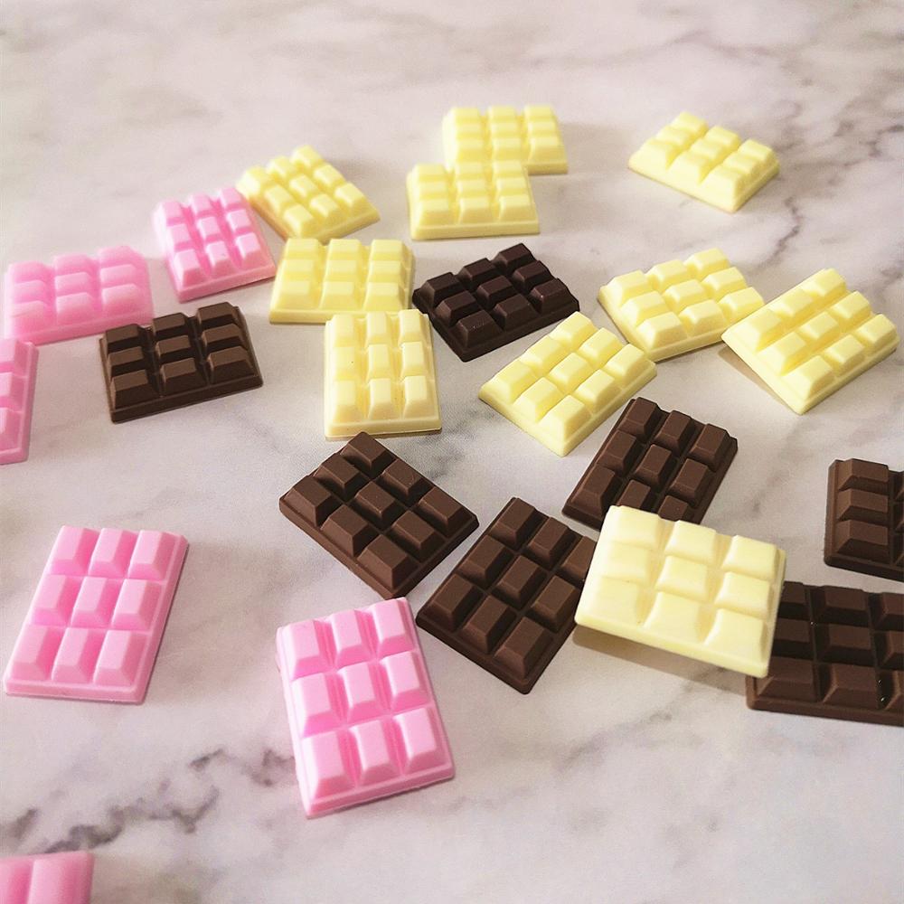 Food Like Snacks - 10pcs 23*16mm Mix Chocolate Polymer Slime