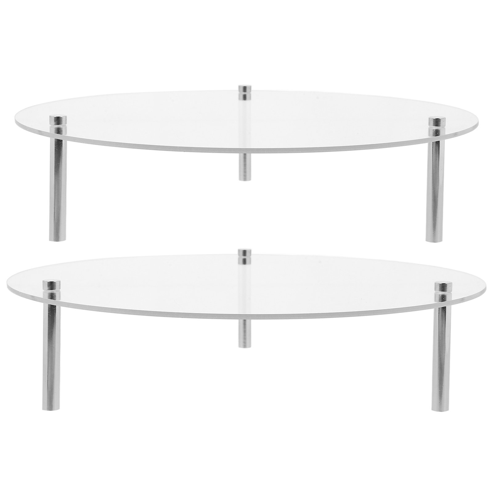 Food Good Snacks - 2Sets Transparent Acrylic Cake Stand Tiered