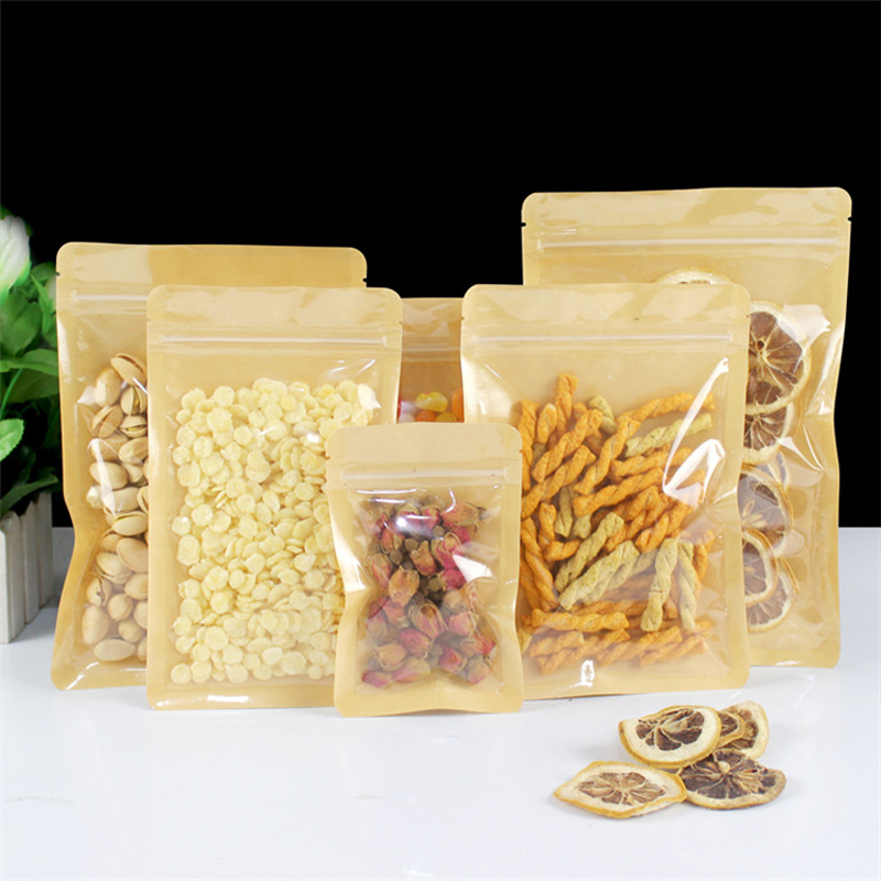 Food Like Snacks - Brown One Side Clear Resealable Plastic