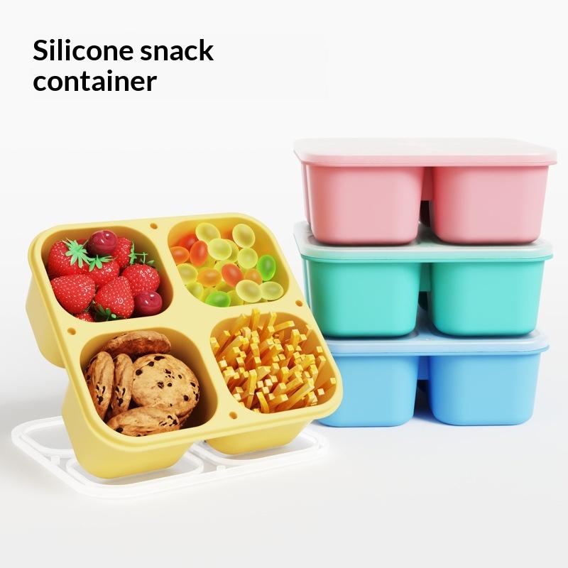 Food Snacks For School - Silicone Snack Box: Food Grade 4
