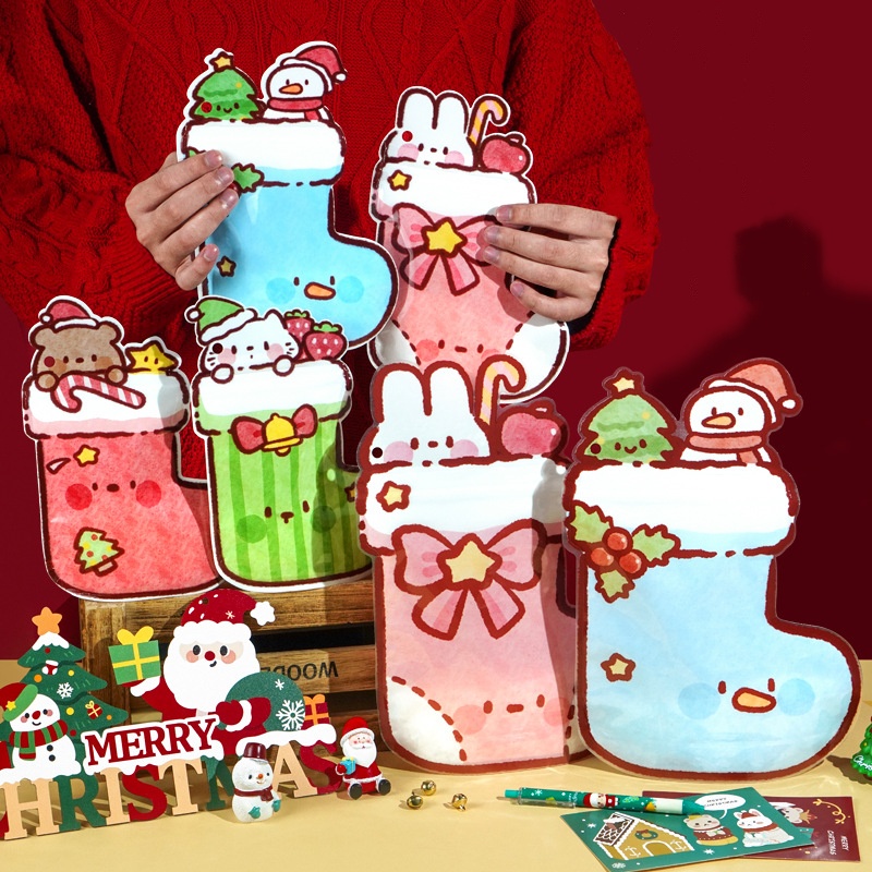 Food Like Snacks - 50PCS Cute Plastic Christmas Ziplock Bag