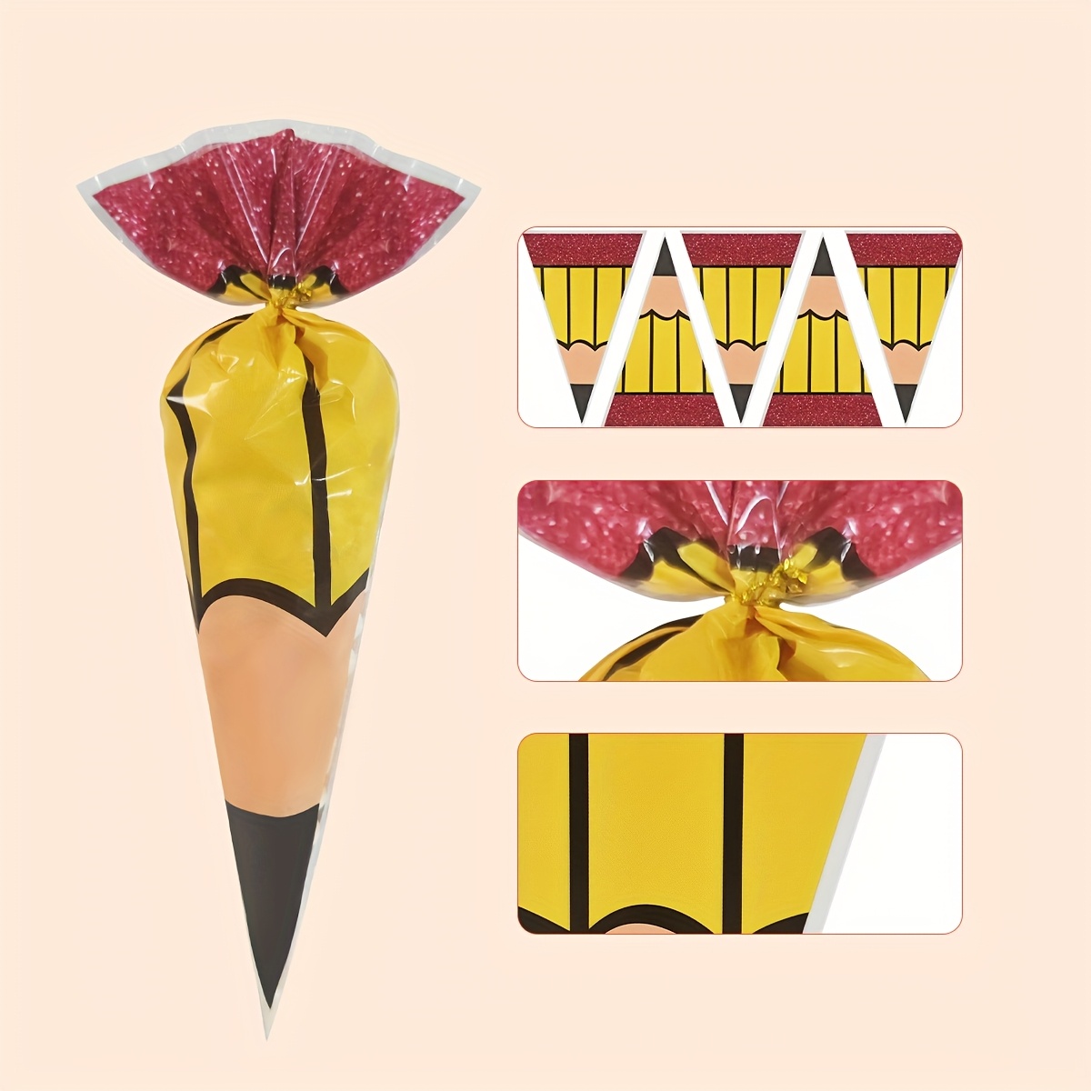 Food Like Snacks - Back to School Pencil Cone Candy
