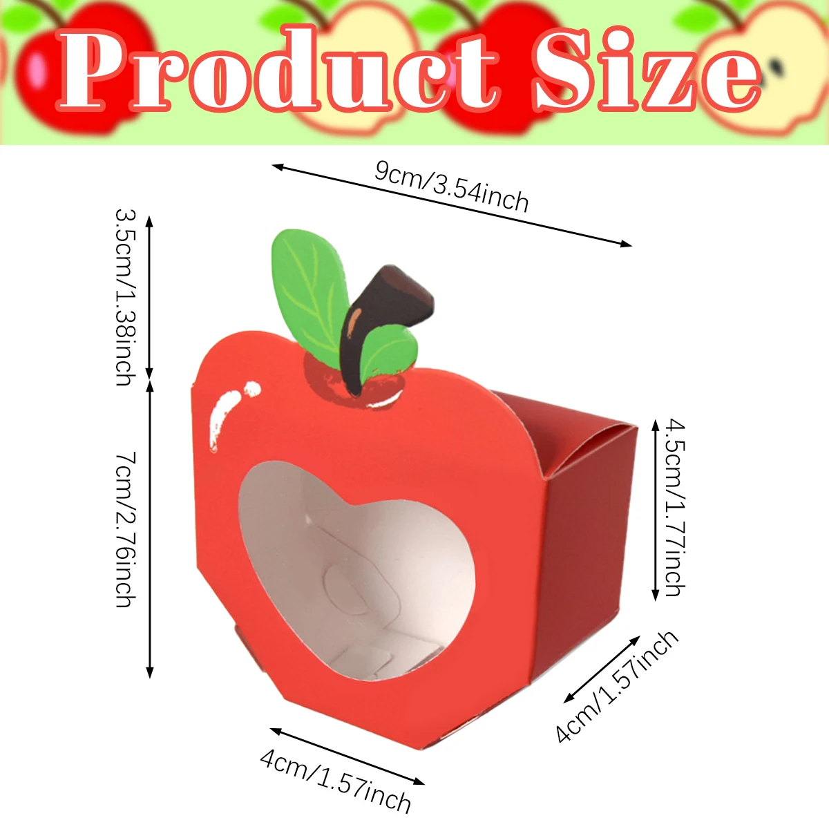 10/20Pcs Apple Window Candy Bo - огляд і ціна Food Like Snacks