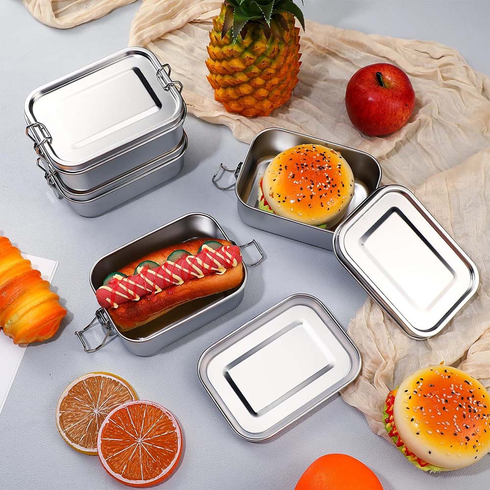 4Pcs Stainless Steel Bento Box - огляд і ціна Food Snacks For School