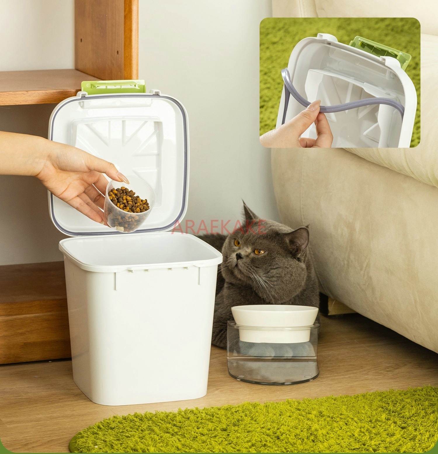 Cat food bucket, dog food stor - огляд і ціна Food Snacks Items