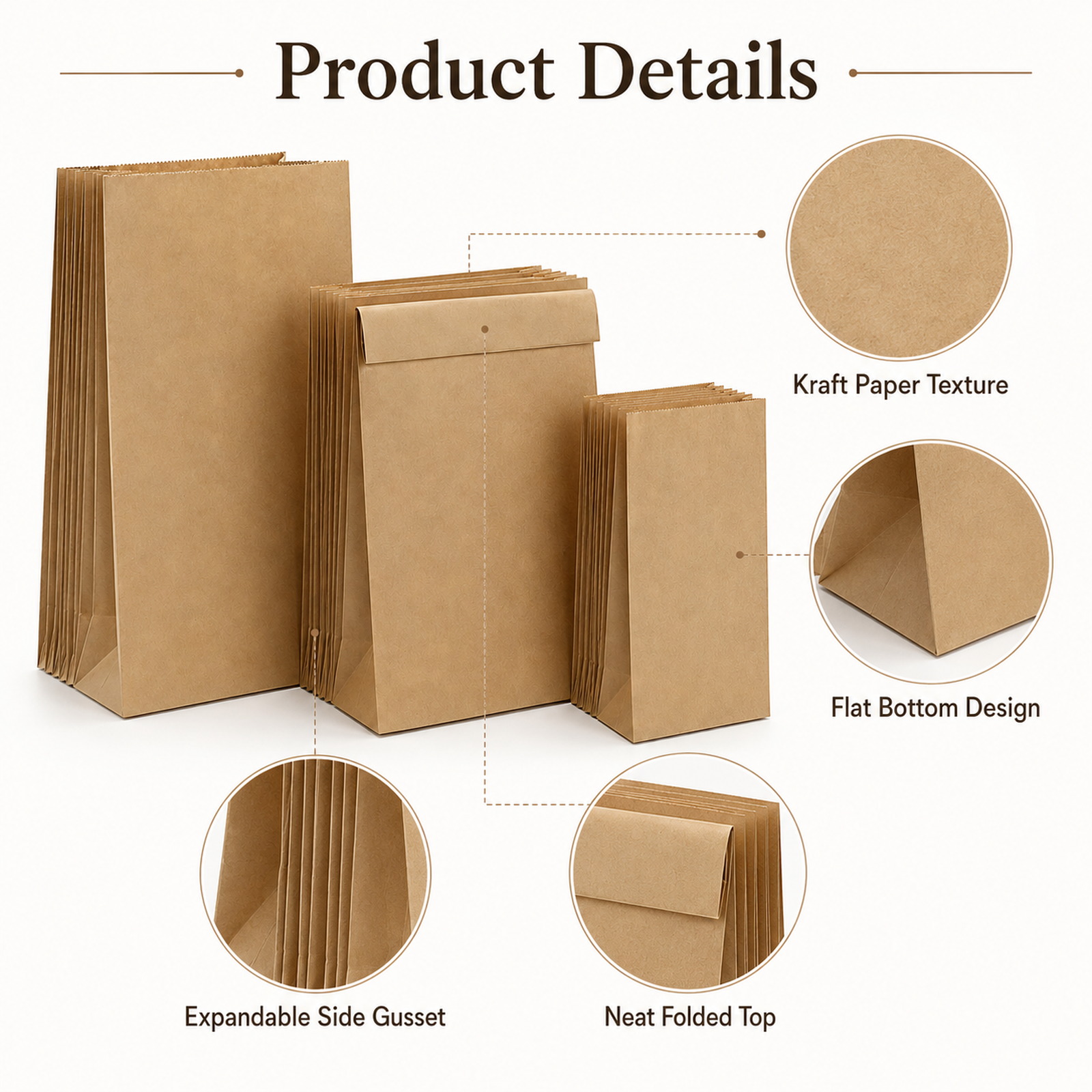 10-30Pcs Eco-Friendly Kraft Br - огляд і ціна Food Snacks For School