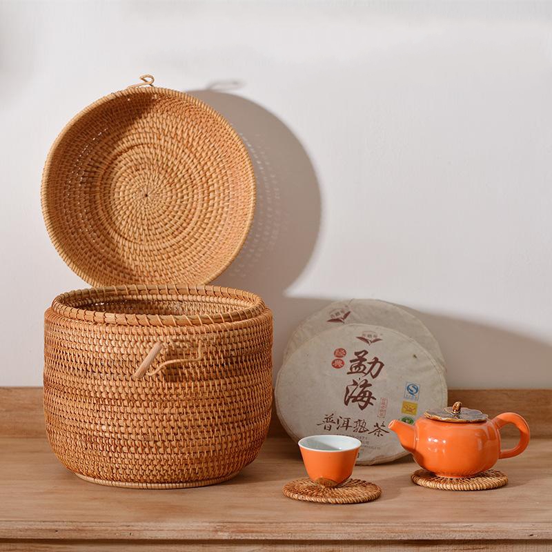 Handwoven Rattan Tea Storage B - огляд і ціна Food Snacks That Are Green