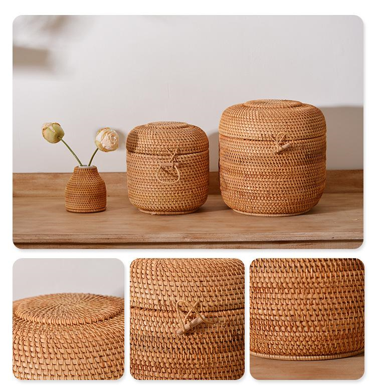 Handwoven Rattan Tea Storage B - огляд і ціна Food Snacks That Are Green