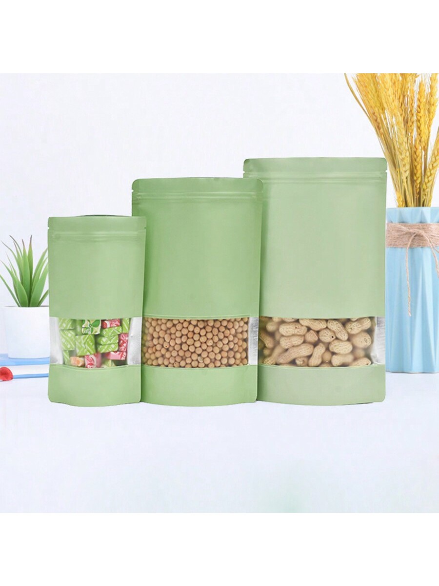 50/100Pcs Green Stand Up Food  - огляд і ціна Food Snacks That Are Green