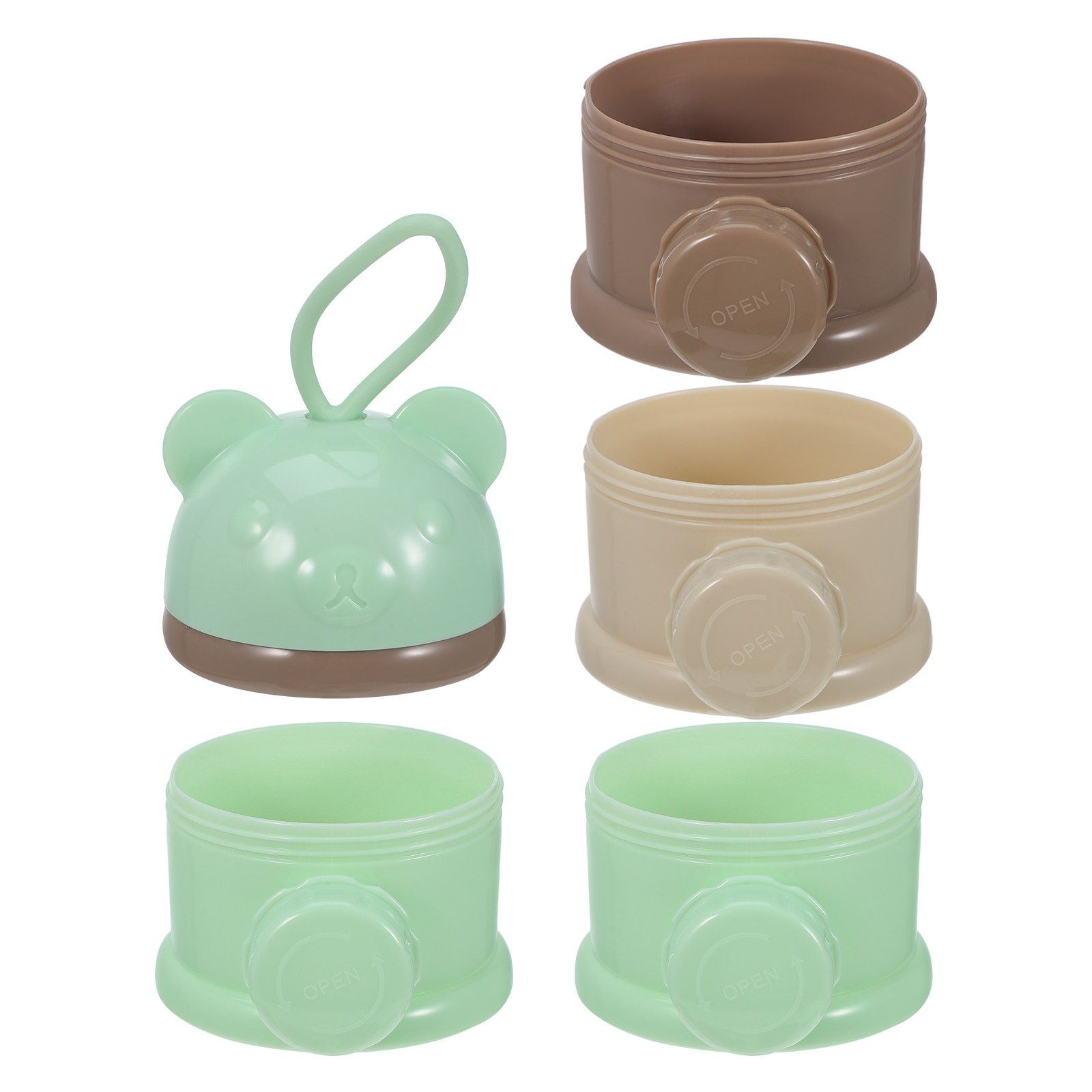 Light Green 4-Tier Milk Powder - огляд і ціна Food Snacks That Are Green