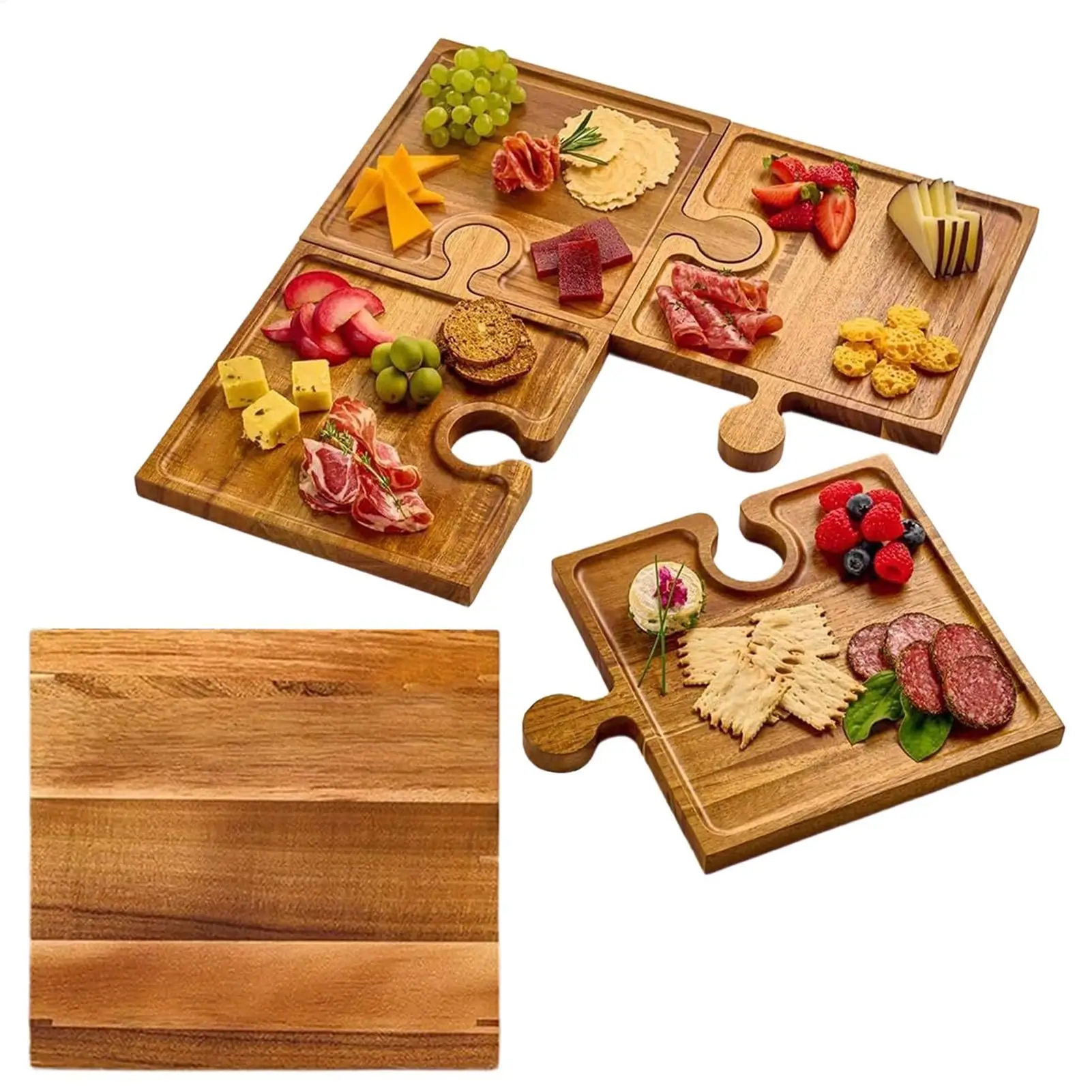 Puzzle Food Display Tray Woode - огляд і ціна Food Platter Snacks