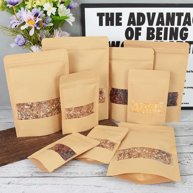 20/50pcs Kraft Paper Zip Lock  - огляд і ціна Food Snacks For School