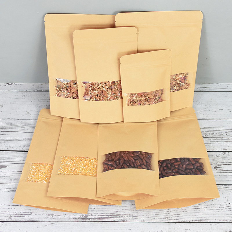 20/50pcs Kraft Paper Zip Lock  - огляд і ціна Food Snacks For School