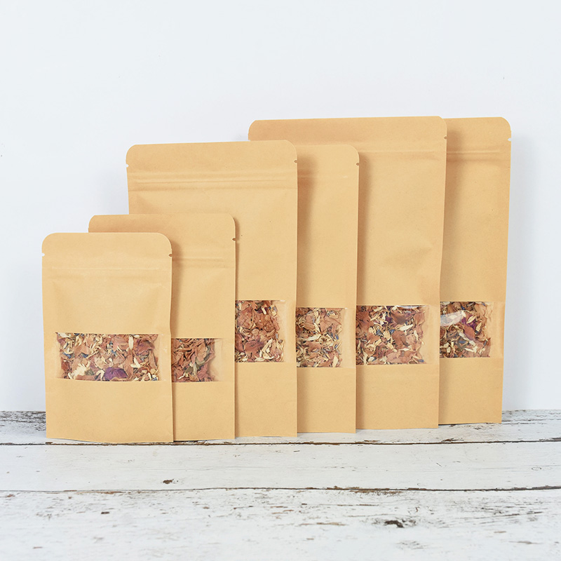 20/50pcs Kraft Paper Zip Lock  - огляд і ціна Food Snacks For School