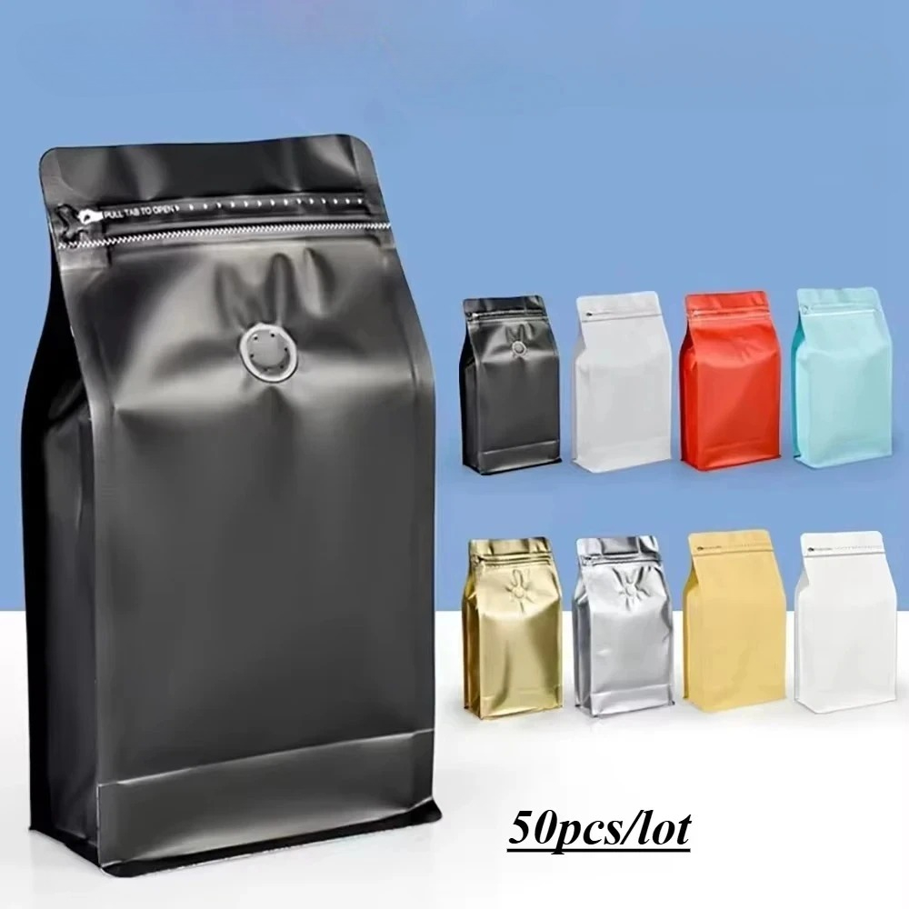 50pcs Resealable Ziplock Coffe - огляд і ціна Food Protein Snacks