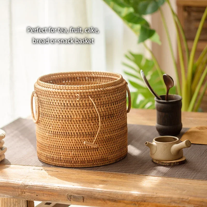 Handwoven Rattan Tea Storage B - огляд і ціна Food Snacks That Are Green