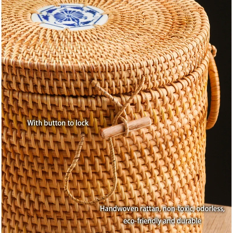 Handwoven Rattan Tea Storage B - огляд і ціна Food Snacks That Are Green