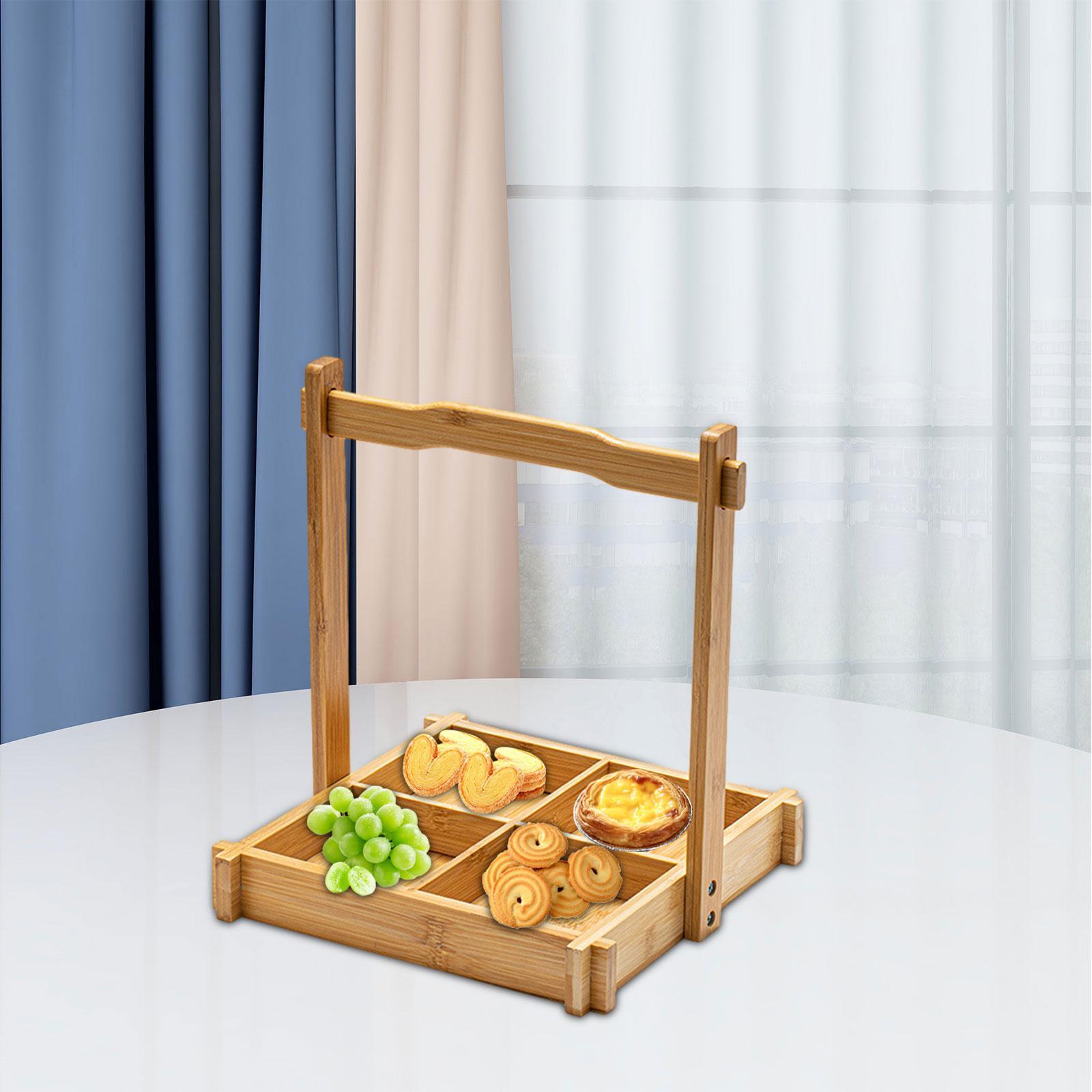 Bamboo Nuts Platter Tray Secti - огляд і ціна Food Platter Snacks