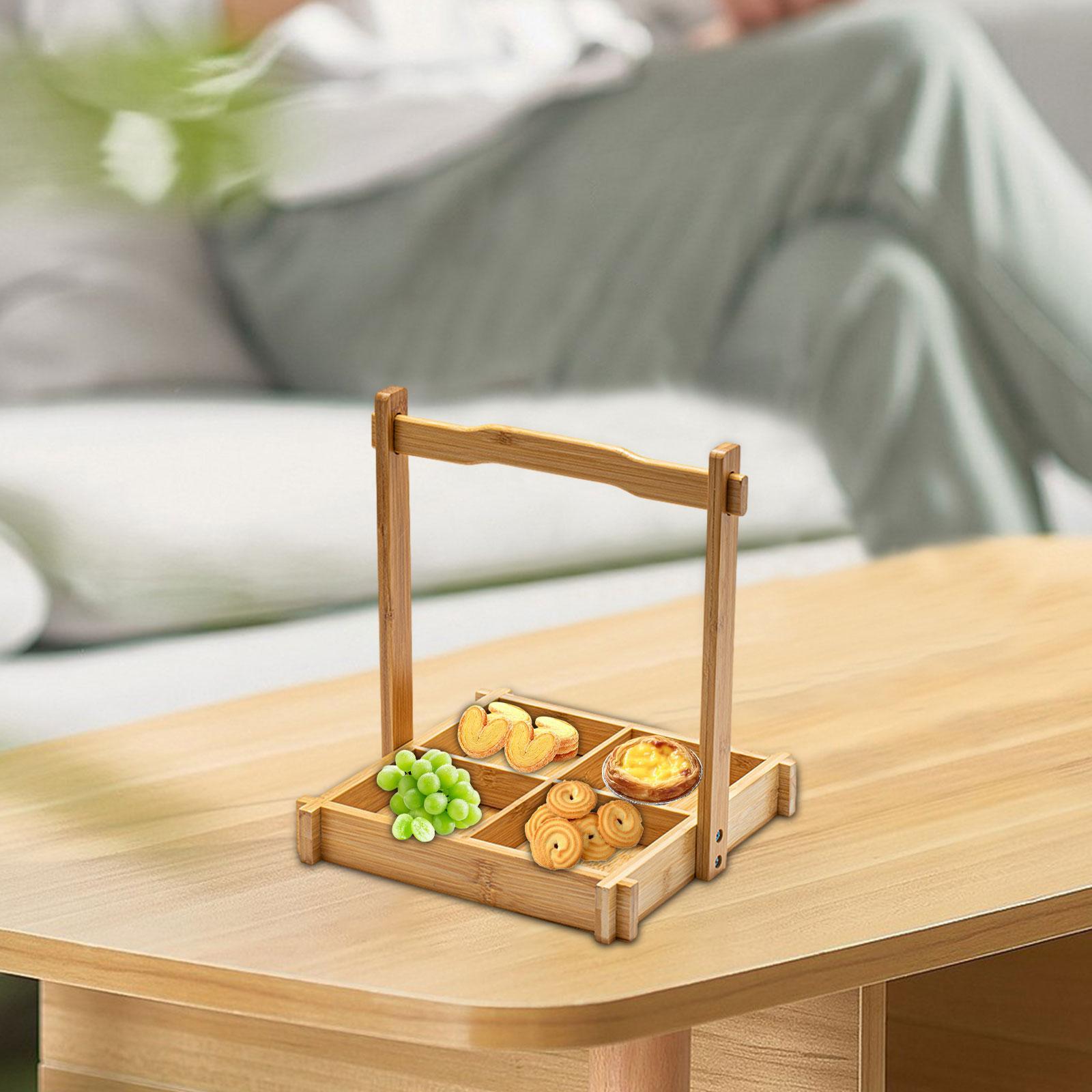 Bamboo Nuts Platter Tray Secti - огляд і ціна Food Platter Snacks