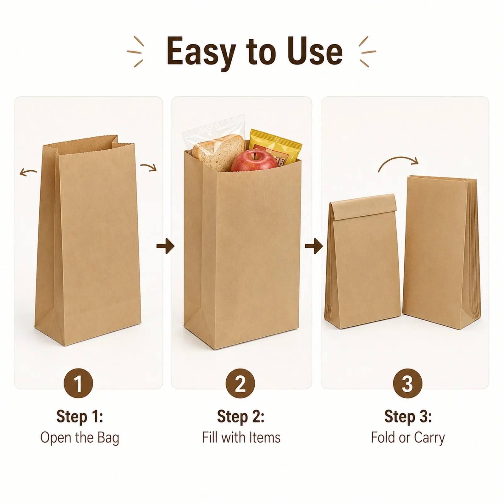 10-30Pcs Small Brown Kraft Pap - огляд і ціна Food Snacks For School