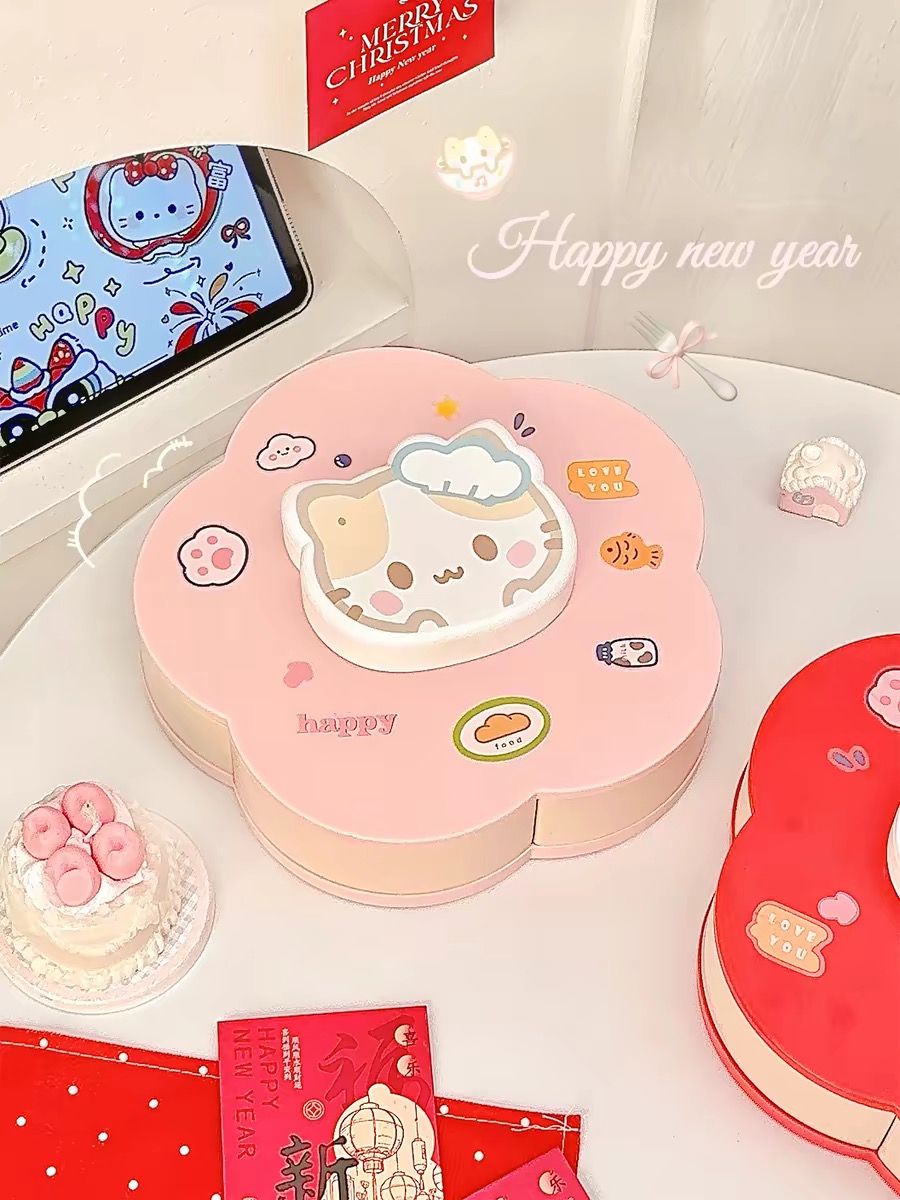 Rotatable Cute Cartoon Divided - огляд і ціна Food Snacks Items