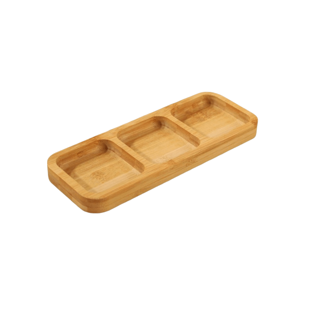Natural Bamboo Divided Snack S - огляд і ціна Food Platter Snacks