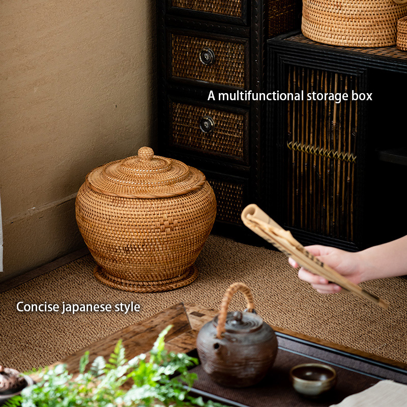 Handwoven Rattan Tea Storage B - огляд і ціна Food Snacks That Are Green