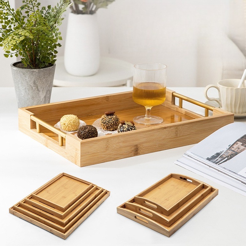 Natural Bamboo Serving Tray Se - огляд і ціна Food Platter Snacks
