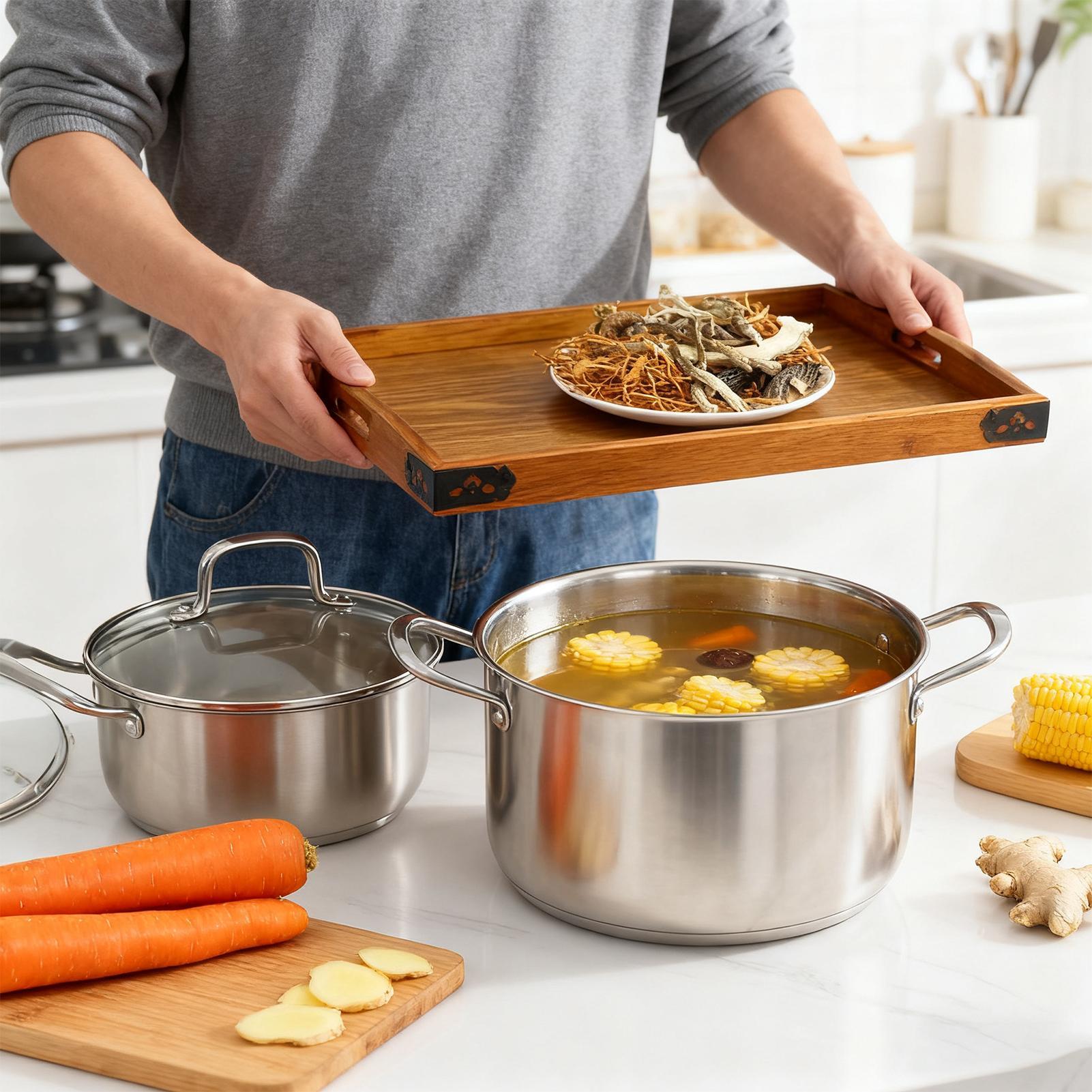Wooden Serving Tray with Handl - огляд і ціна Food Platter Snacks