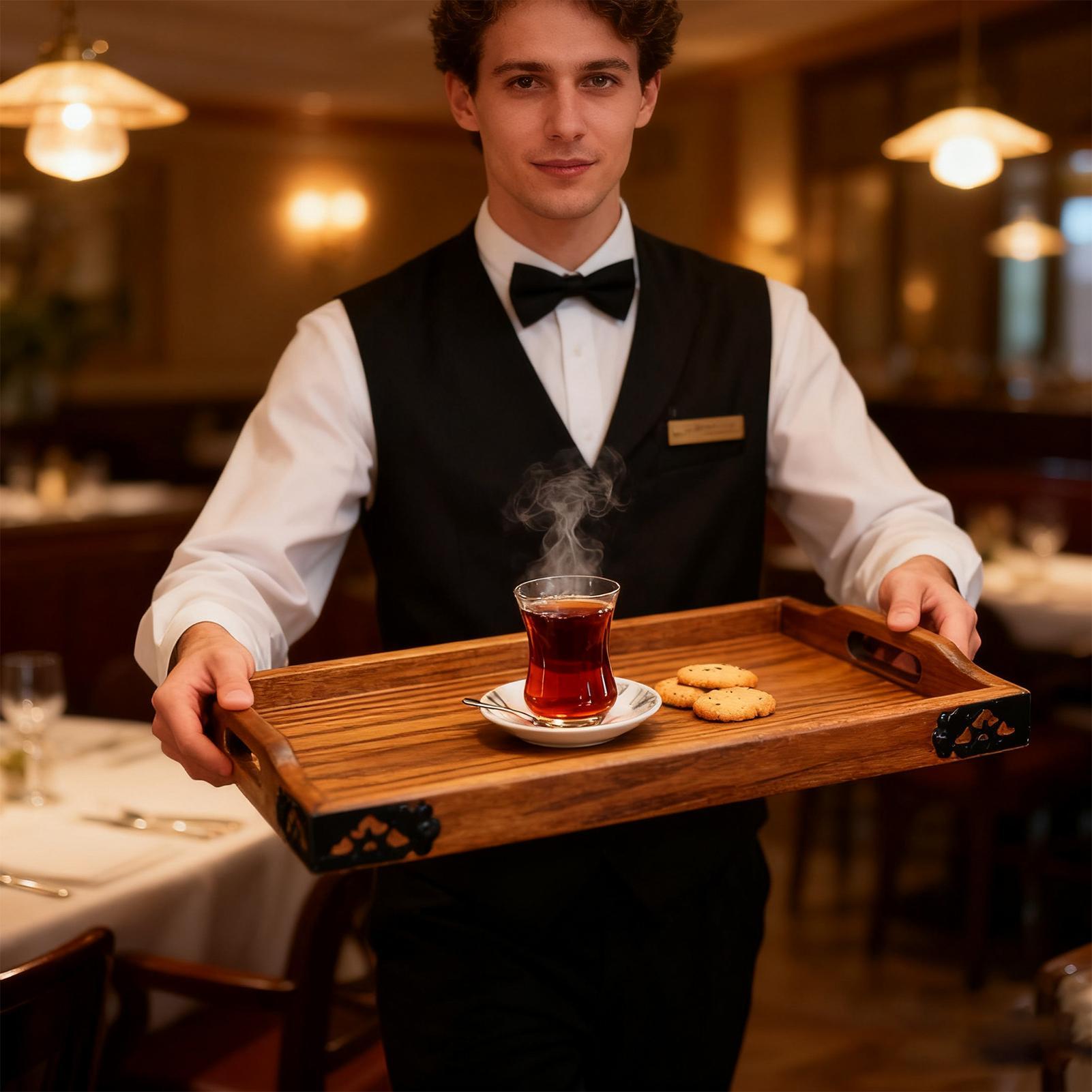 Wooden Serving Tray with Handl - огляд і ціна Food Platter Snacks
